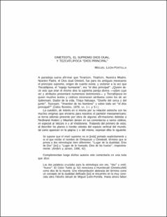 Portada Ometeotl, el supremo dios dual y Tezcatlipoca dios principal