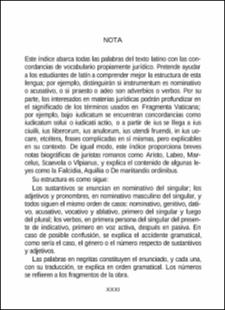 Portada Índice de palabras del texto latino con las concordancias del vocabulario jurídico