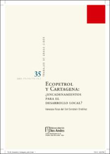 Portada Ecopetrol y Cartagena : &iquest;encadenamientos para el desarrollo local?