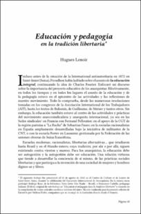 Portada Educación y pedagogía en la tradición libertaria