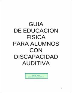 Portada Guía de educación física para alumnos con discapacidad auditiva