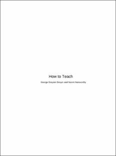 Portada How to teach