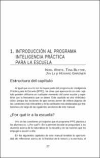 Portada Introducción al programa inteligencia práctica para la escuela