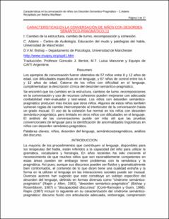 Portada Niños con desorden semántico