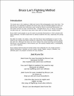 Portada Bruce Lee's fighting method : Basic training