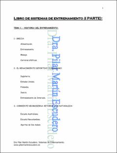 Portada Libro de sistemas de entrenamiento. I parte