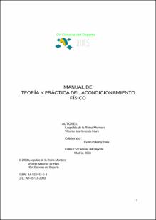 Portada Manual de teoría y práctica del acondicionamiento físico