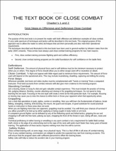 Portada The text book of close combat