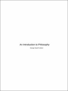 Portada An introduction to philosophy