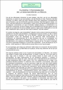 Portada Filosofía y psicoanálisis