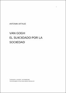 Portada Van gogh el suicidado por la sociedad