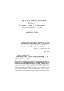 Portada … Aquella excéntrica fisonomía de sileno : agonismo y piedad en la reflexión de Nietzsche en torno a Grecia