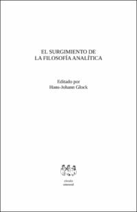 Portada El surgimiento de la filosofía analítica