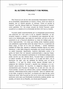 Portada El último Foucault y su moral