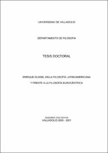 Portada Enrique Dussel en la filosofía latinoamericana y frente a la filosofía eurocéntrica