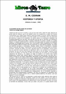 Portada Historia y utopía
