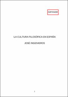 Portada La cultura filosófica en España