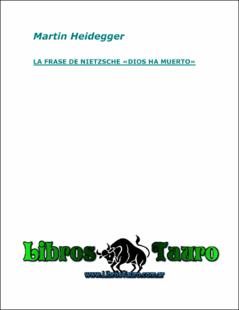 Portada La frase de Nietzsche "Dios ha muerto"