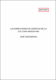 Portada Las direcciones filosóficas de la cultura argentina