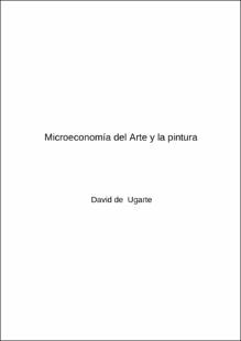 Portada Microeconomía del arte y la pintura