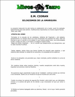Portada Silogismos de la amargura