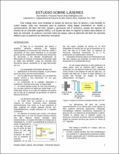 Portada Estudio sobre láseres