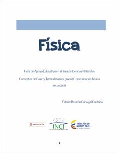 Portada Guía de Apoyo Educativo en Física para grado 8: Conceptos de calor y termodinámica