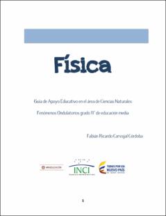 Portada Guía de Apoyo Educativo en Física para grado 11: Fenómenos ondulatorios