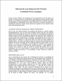 Portada Manual de una máquina del tiempo