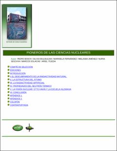 Portada Pioneros de las ciencias nucleares