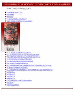 Portada Y sin embargo se mueven …teoría cinética de la materia