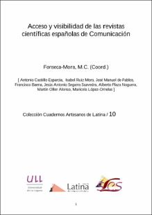 Portada Acceso y visibilidad de las revistas cientificas espanolas de comunicacion