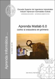 Portada Aprenda Matlab 6.0 : como si estuviera en primero