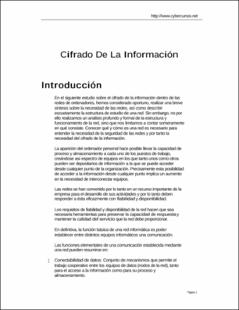 Portada Cifrado de la información