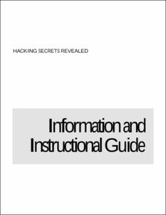 Portada Hackers secrets revealed : information and instructional guide