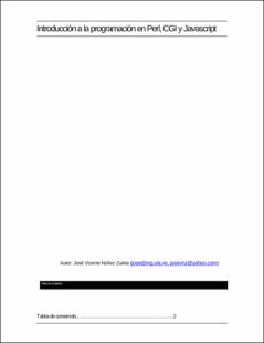 Portada Introducción a la programación en Perl, CGI y Java script