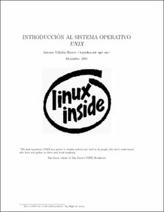 Portada Introducción al sistema operativo Unix