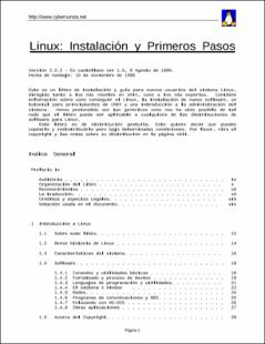 Portada Linux : instalación y primeros pasos