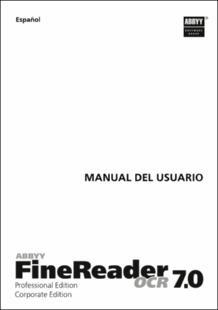Portada Manual fine reader 7.0: Sistema de reconocimiento &oacute;ptico de caracteres