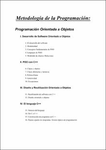 Portada Metodología de la programación : programación orientada a objetos
