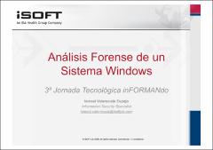 Portada Análisis Forense de un Sistema Windows : 3ª Jornada Tecnológica inFORMANdo