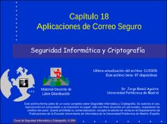 Portada Aplicaciones de Correo Seguro : Seguridad Informática y Criptografía