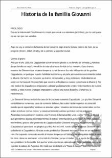 Portada Historia de la familia Giovanni