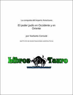 Portada La conquista del imperio Americano: el poder judío en occidente y en oriente