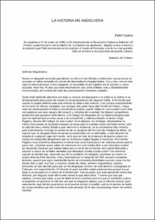 Portada La historia me absolverá