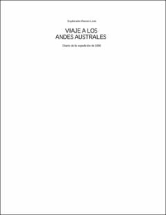 Portada Viaje a los andes australes : Diario de la expedición de 1890