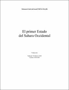 Portada El primer estado del Sahara occidental
