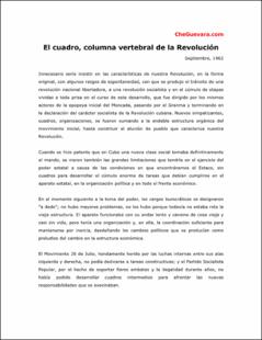 Portada El cuadro, columna vertebral de la revolución