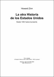 Portada La otra historia de los Estados Unidos : desde 1492 hasta el presente