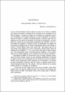 Portada Los aztecas : disquisiciones sobre un gentilicio